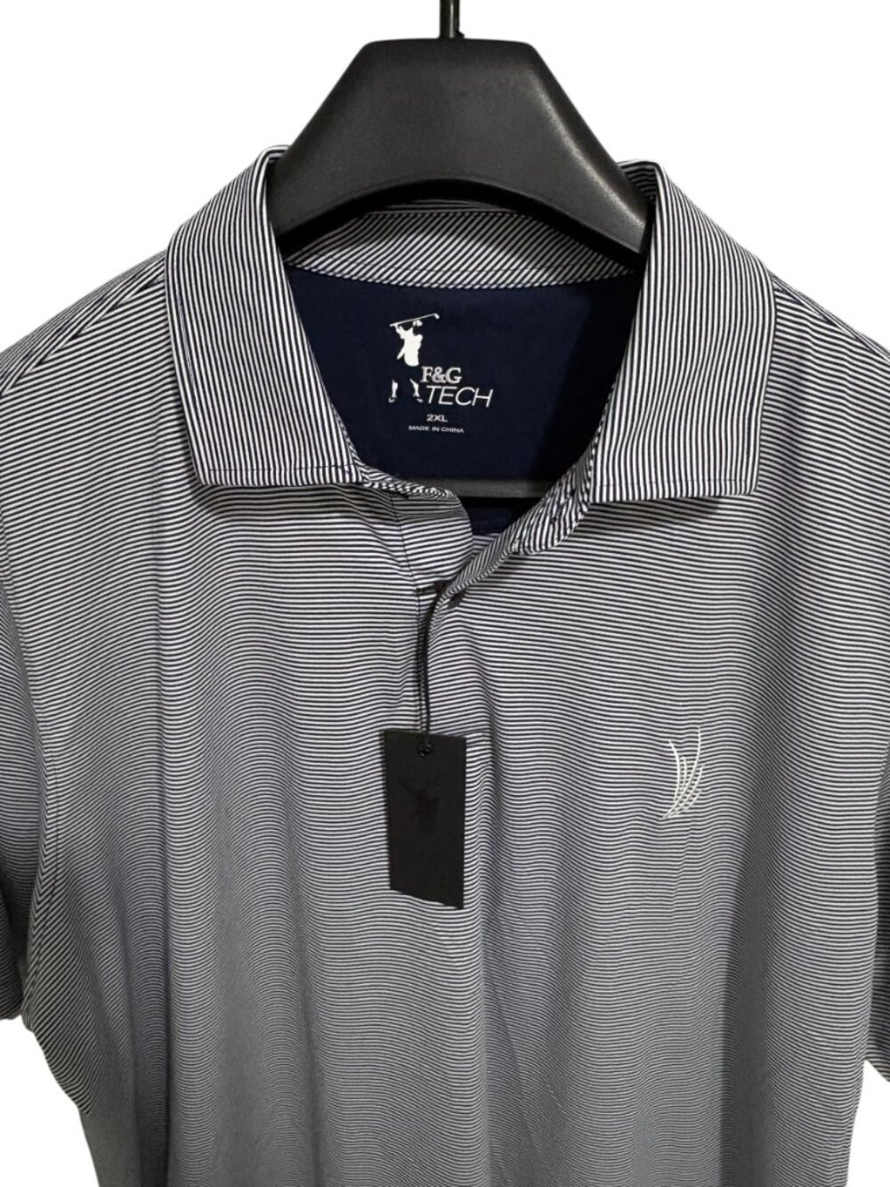 F&G Tech Polo Shirt Mens 2XL Performance Stretch Golf Logo NWT - Picture 3 of 8